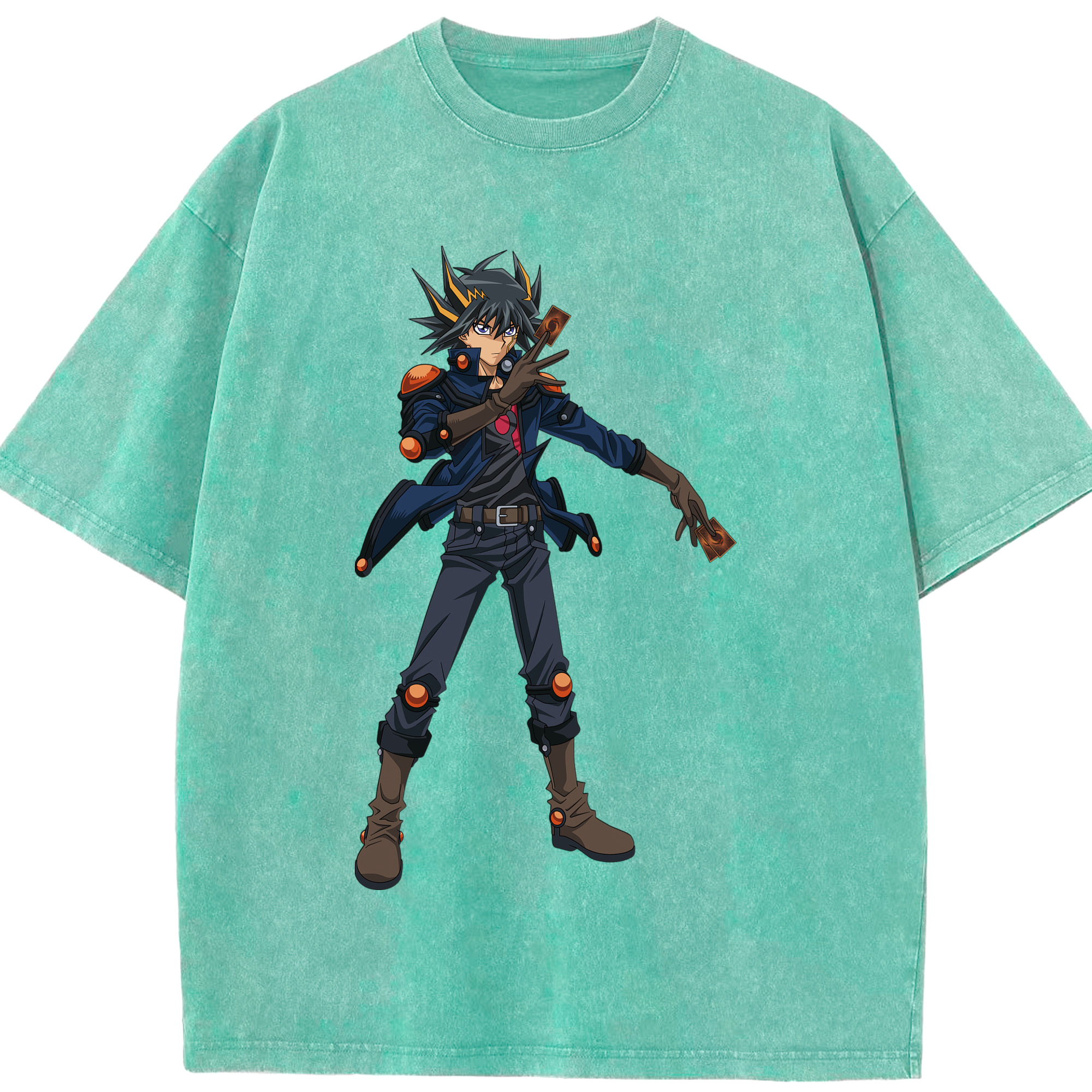 （画像用） 遊☆戯☆王 Yu-Gi-Oh! 綿100% ヴィンテージ風 半袖Tシャツ（フロントプリント）